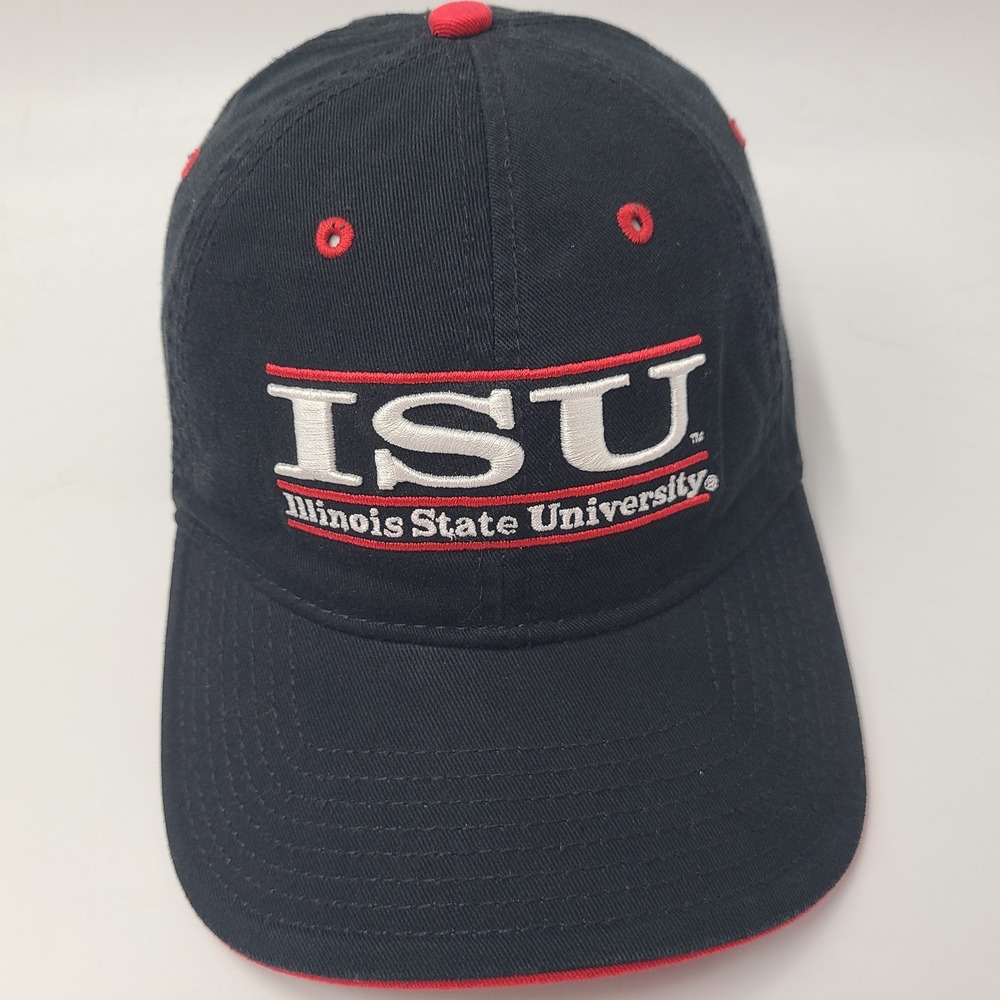 Illinois State Redbirds Hat Strapback The Game Split Bar Black Red NCAA ISU Men